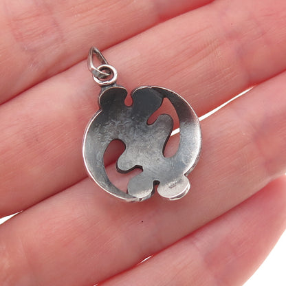 925 Sterling Silver Vintage Pomegranate Oxidized Mini Charm Pendant