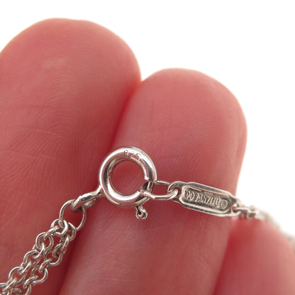 Tiffany & Co. Sterling Silver Vintage Infinity Cable Double Chain Necklace 16"