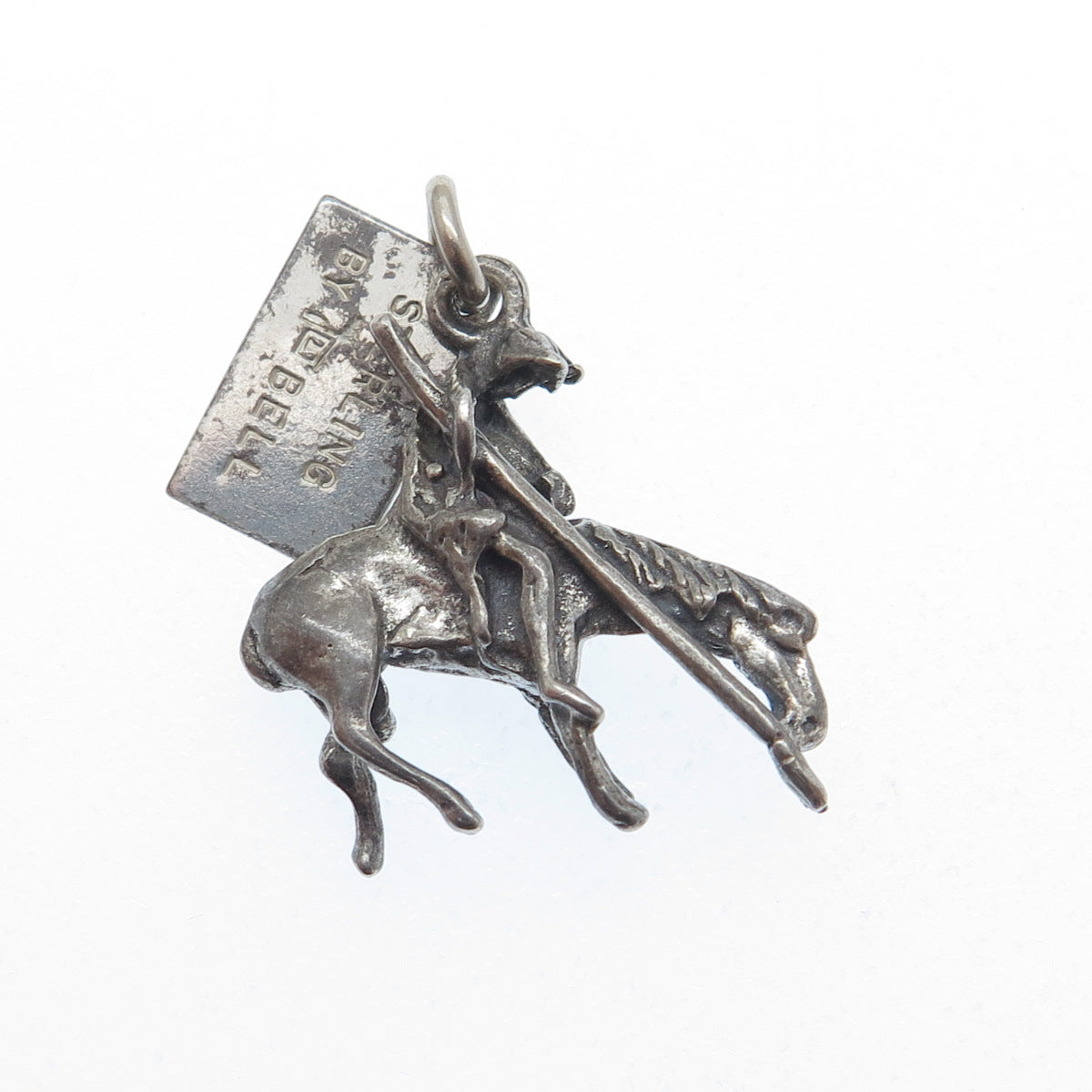 BELL TRADING POST Sterling Silver Vintage Death Valley Horse Rider Charm Pendant