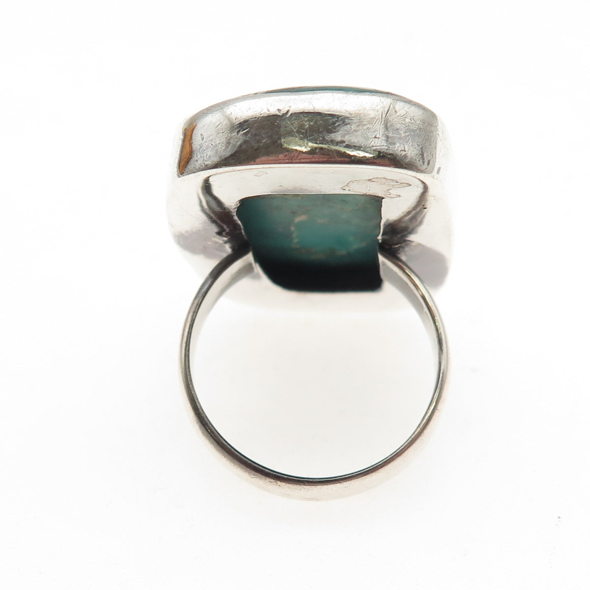 925 Sterling Silver Vintage Real Kingman Turquoise Ring Size 8.75