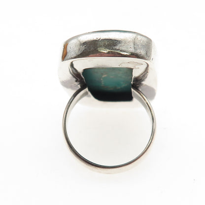 925 Sterling Silver Vintage Real Kingman Turquoise Ring Size 8.75