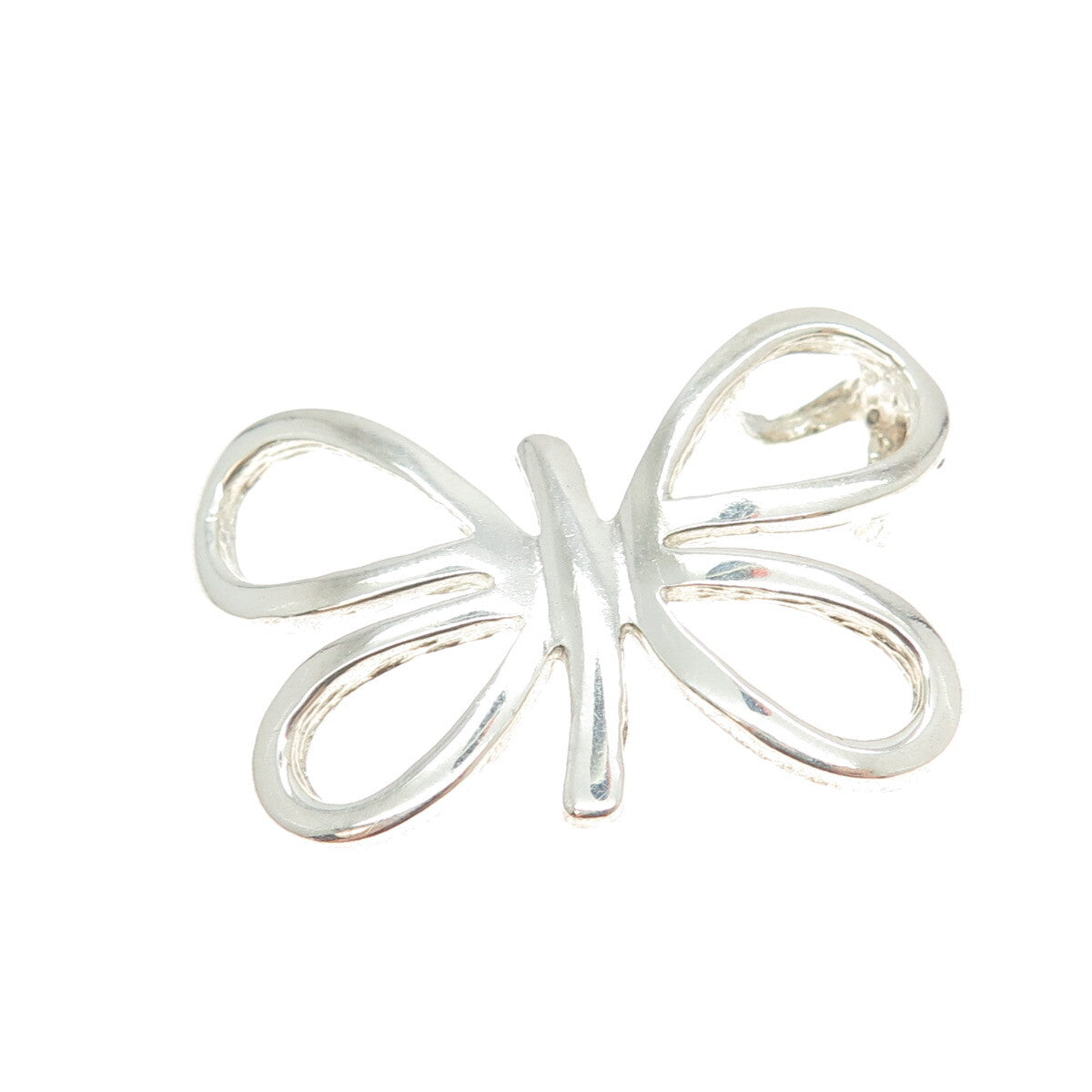 925 Sterling Silver Vintage Butterfly Slide Pendant
