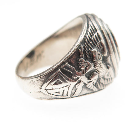 925 Sterling Silver Vintage 1975 McCallie School Engraved Ring Size 8