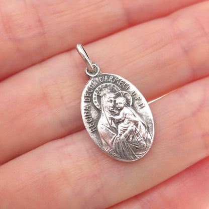 800 Silver Antique France Jesus & Our Lady of Perpetual Help Charm Pendant