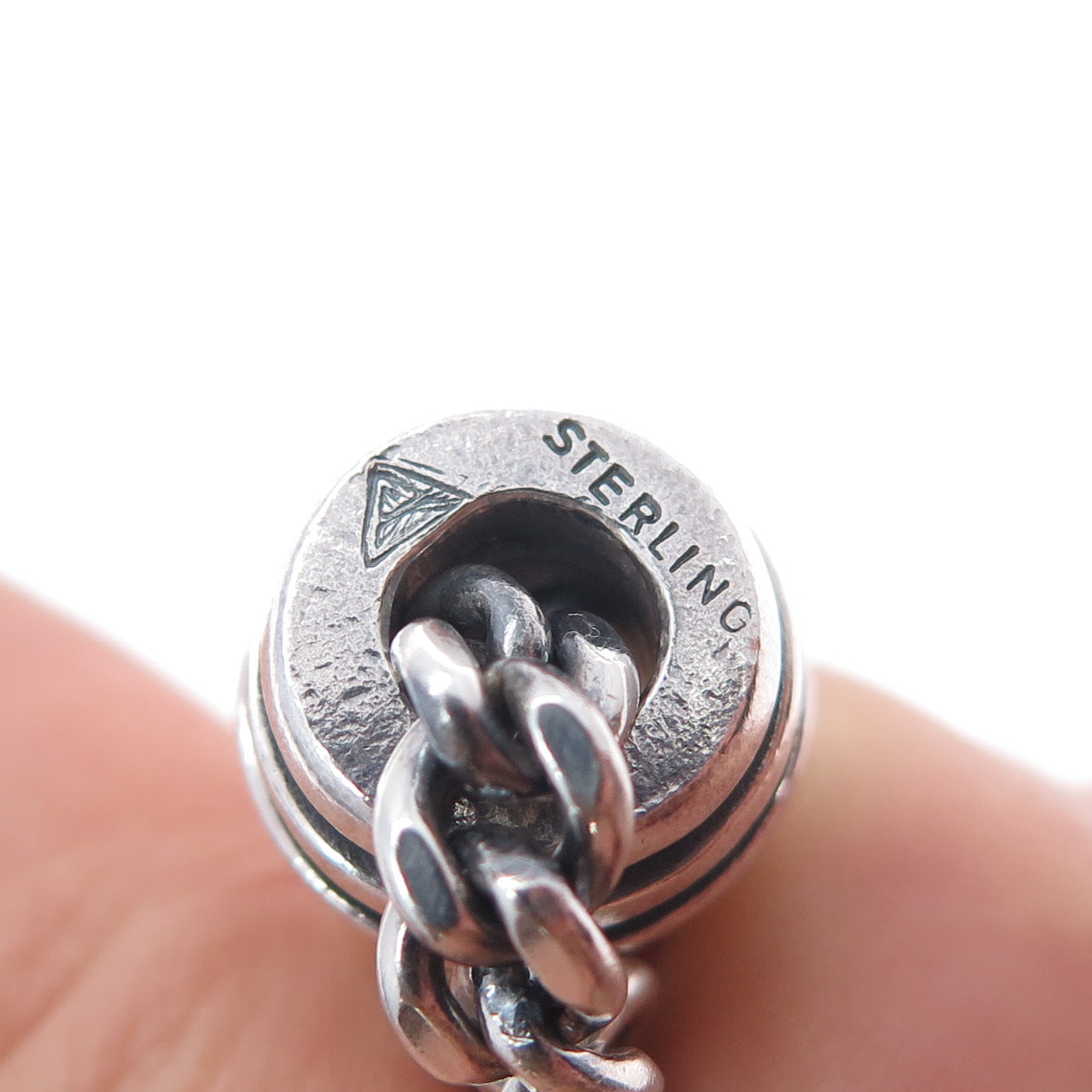 925 Sterling Silver Vintage Cuban Pocket Watch Chain 24"