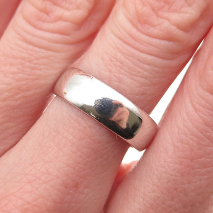 Wheeler Mfg 925 Sterling Silver Vintage Classic Wedding Band Ring Size 8