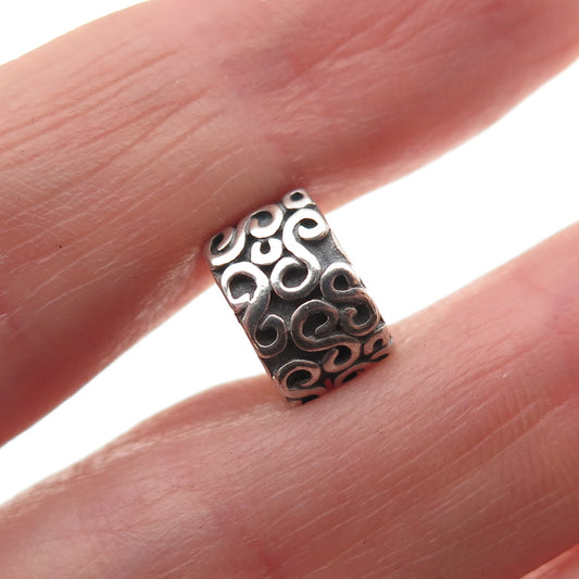 Pandora 925 Sterling Silver S Swirl Clip Bead Charm