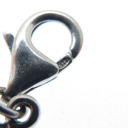 925 Sterling Silver Round-Cut C Z Love Lobster Lock Charm Pendant