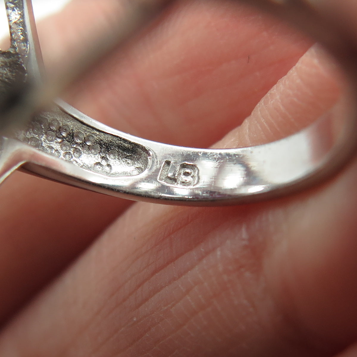 925 Sterling Silver Real Oval-Cut Mystic & White Topaz Ring Size 6.25