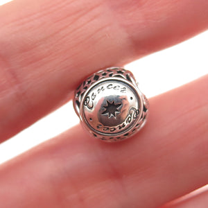 Pandora 925 Sterling Silver Cancer Zodiac Sign Slide Bead Charm