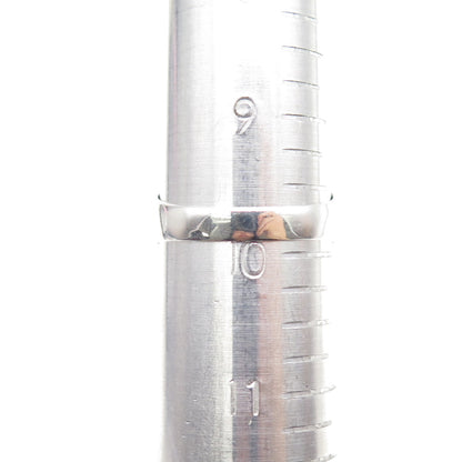 925 Sterling Silver Vintage Real Black Onyx Peace Symbol Ring Size 9.75