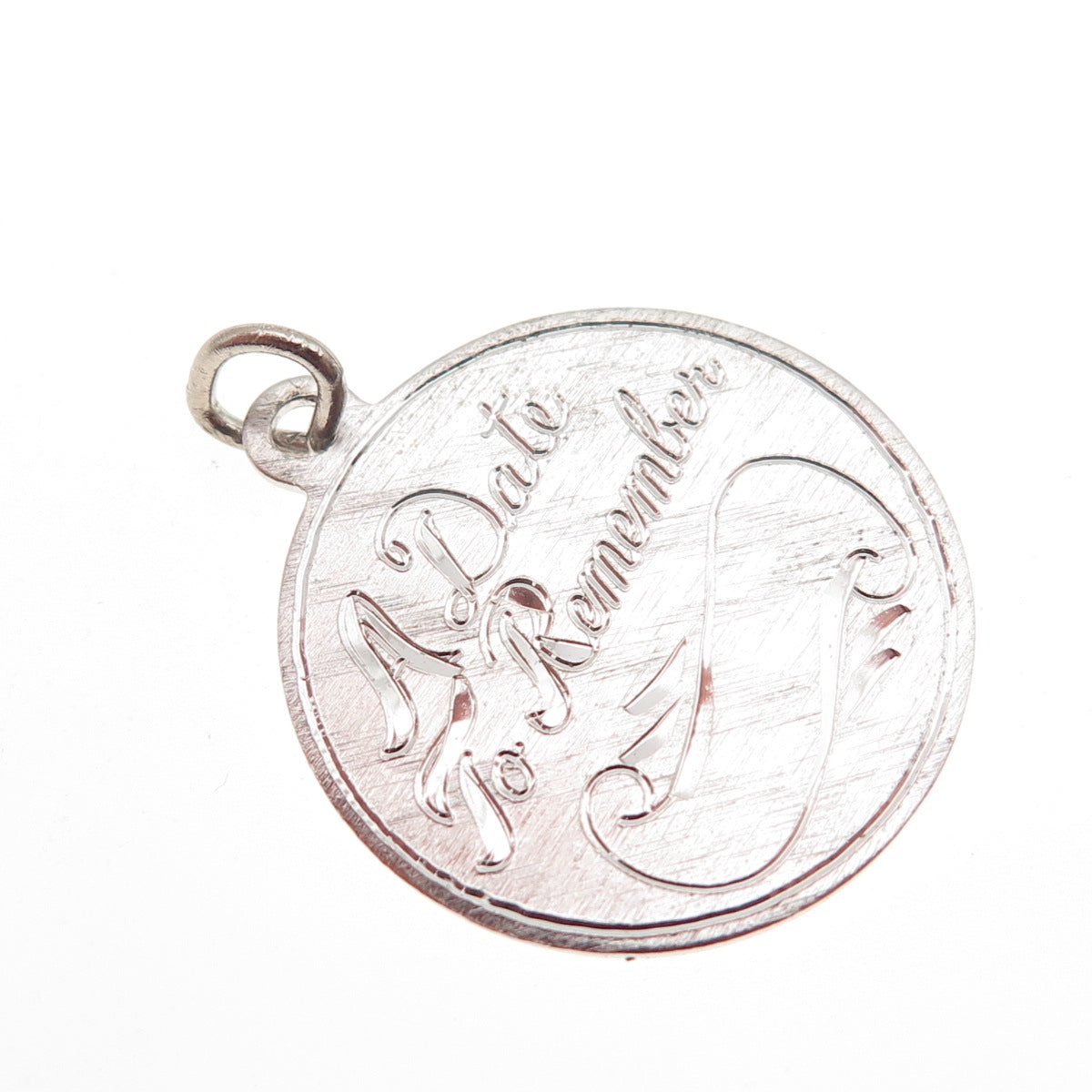 Griffith & Sons 925 Sterling Silver Vintage A Date To Remember Charm Pendant