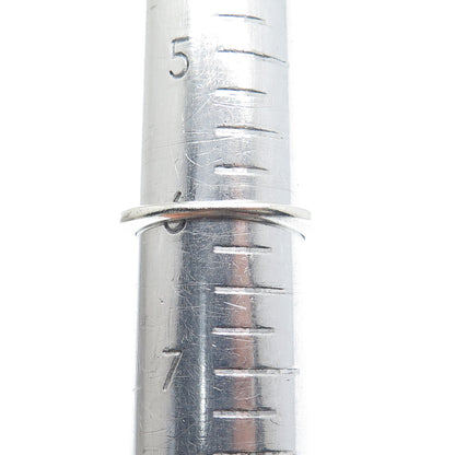 SILVER CLOUD 925 Sterling Vintage Real Round-Cut Sapphire Stackable Ring Size 6