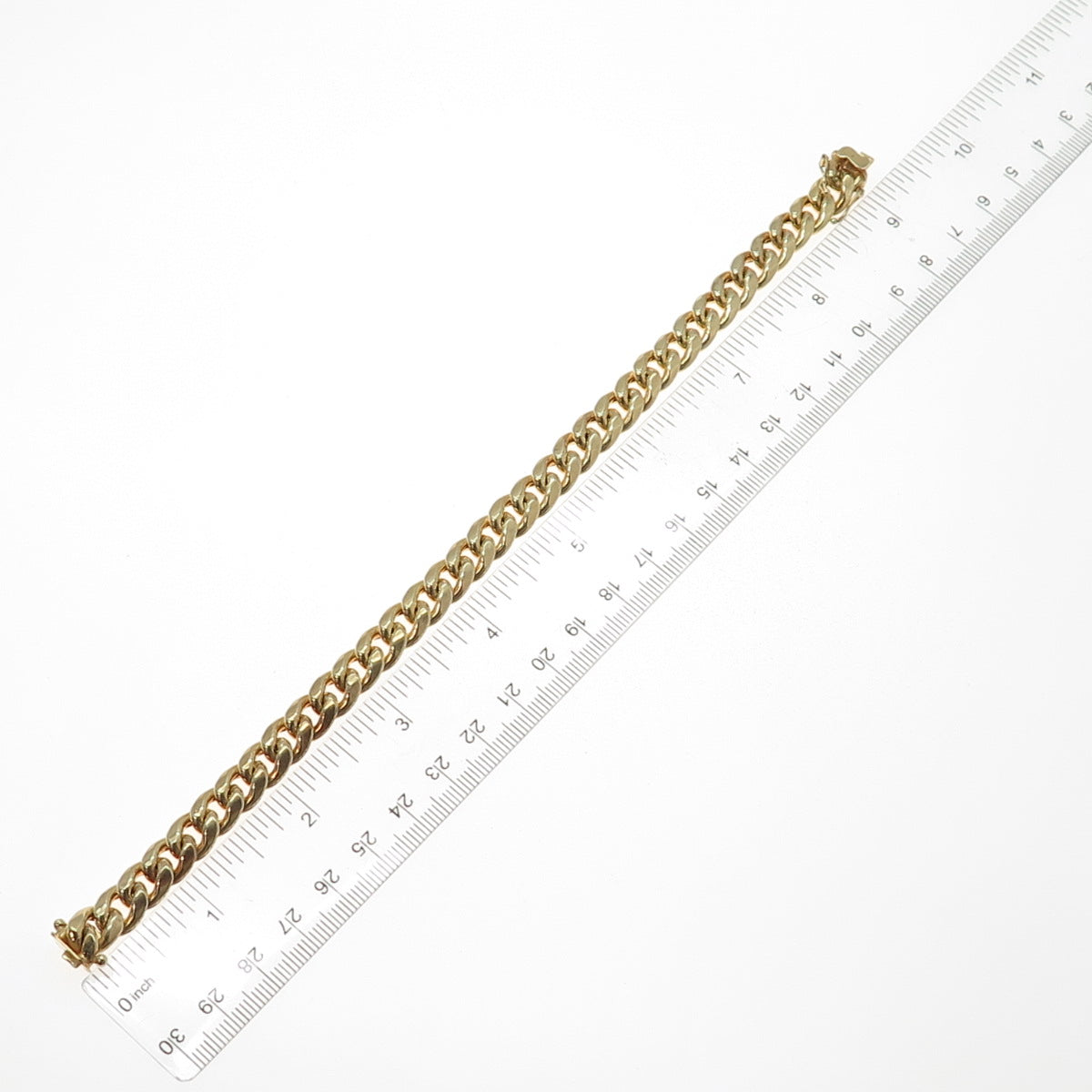 925 Sterling Silver Gold Plated Curb Link Bracelet 8.75"