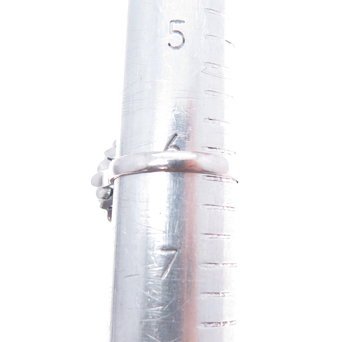 925 Sterling Silver Antique Art Deco Real Diamond & Coral Ring Size 6.25