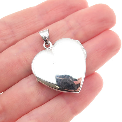 925 Sterling Silver Italy I Love You Heart Locket Charm Pendant