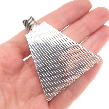FORTUNOFF 925 Sterling Silver Vintage Italy Ribbed Perfume Bottle