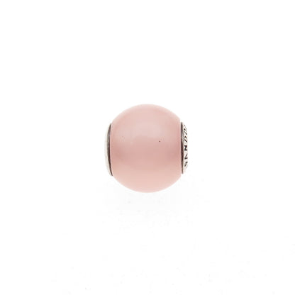 Pandora 925 Sterling Silver Real Rose Quartz Essence Caring Slide Bead Charm