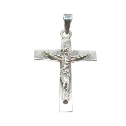 925 Sterling Silver Vintage Mexico Crucifix Cross Pendant