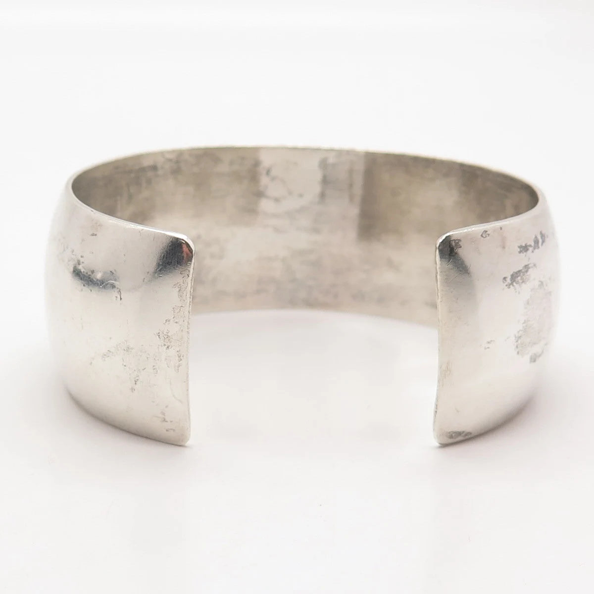 925 Sterling Silver Vintage Wide Adjustable Cuff Bracelet 6.5"