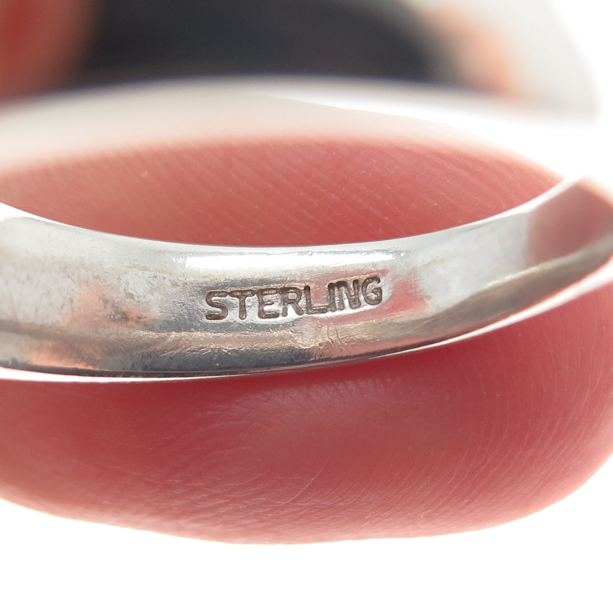 925 Sterling Silver Real Round-Cut Diamond Modernist Ring Size 9.25