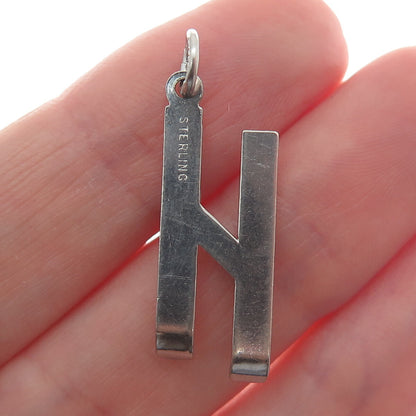 ART'S ELEGANCE 925 Sterling Silver Vintage Skiing Minimalist Charm Pendant