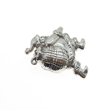 B. A. BALLOU & CO. 925 Sterling Silver Vintage Santa Claus Pin Brooch
