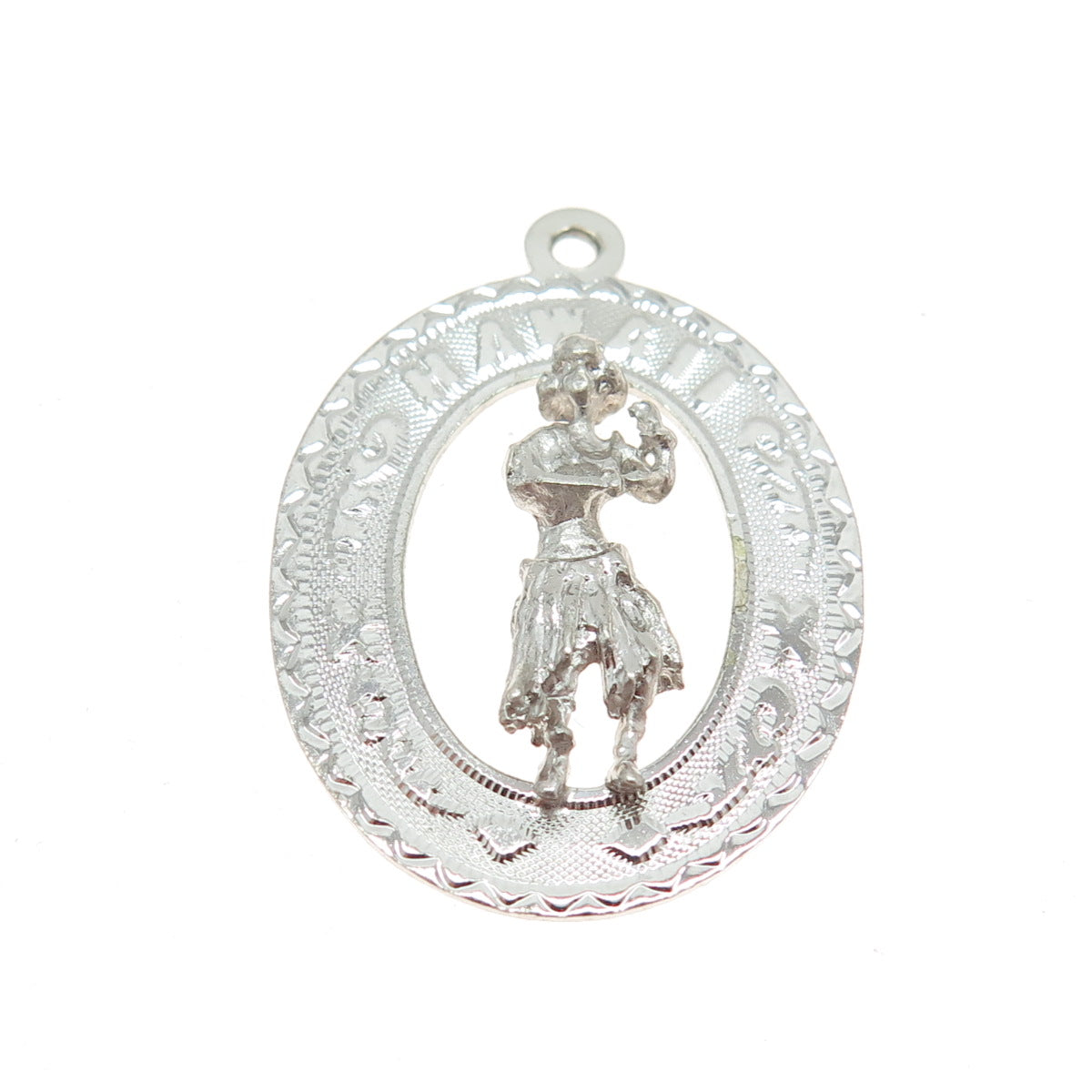 SASCO 925 Sterling Silver Vintage Hawaii Oval Pendant