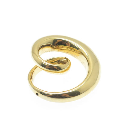 925 Sterling Silver Gold Plated Vintage Twisted Heart Hollow Pendant