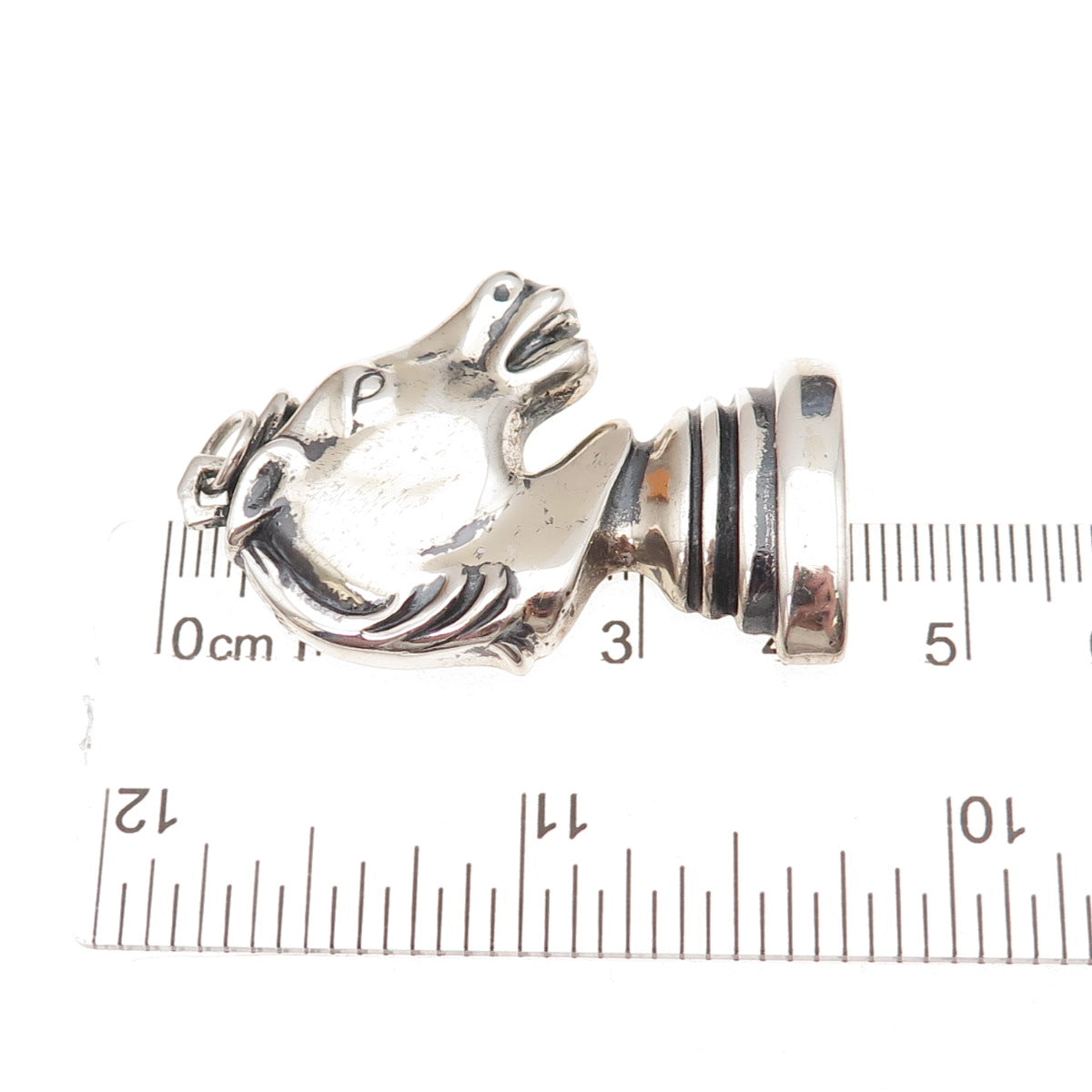 Danecraft 925 Sterling Silver Vintage Knight Chess Piece Oxidized Pendant