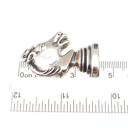 Danecraft 925 Sterling Silver Vintage Knight Chess Piece Oxidized Pendant