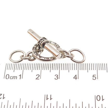 Slane & Slane 925 Sterling Silver Real Diamond Bracelet / Necklace Toggle Lock