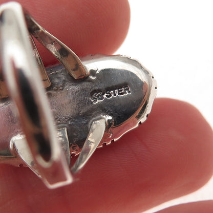 Carolyn Pollack Old Pawn Sterling Silver Vintage Southwestern MOP Ring Size 7