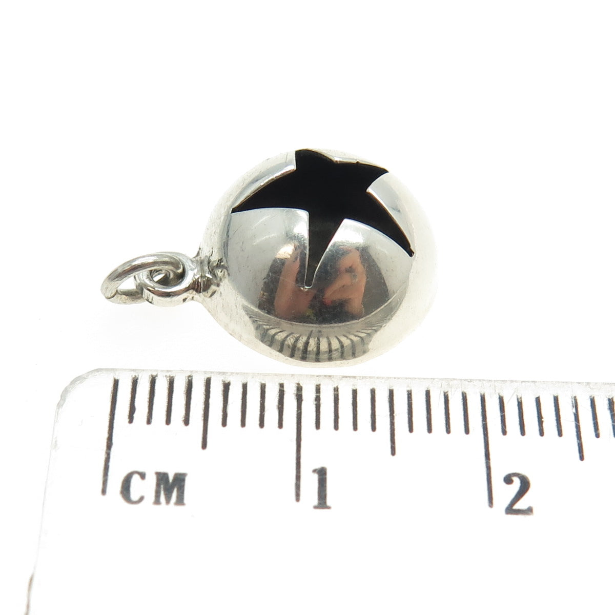 925 Sterling Silver Vintage Starfish Ball Pendant