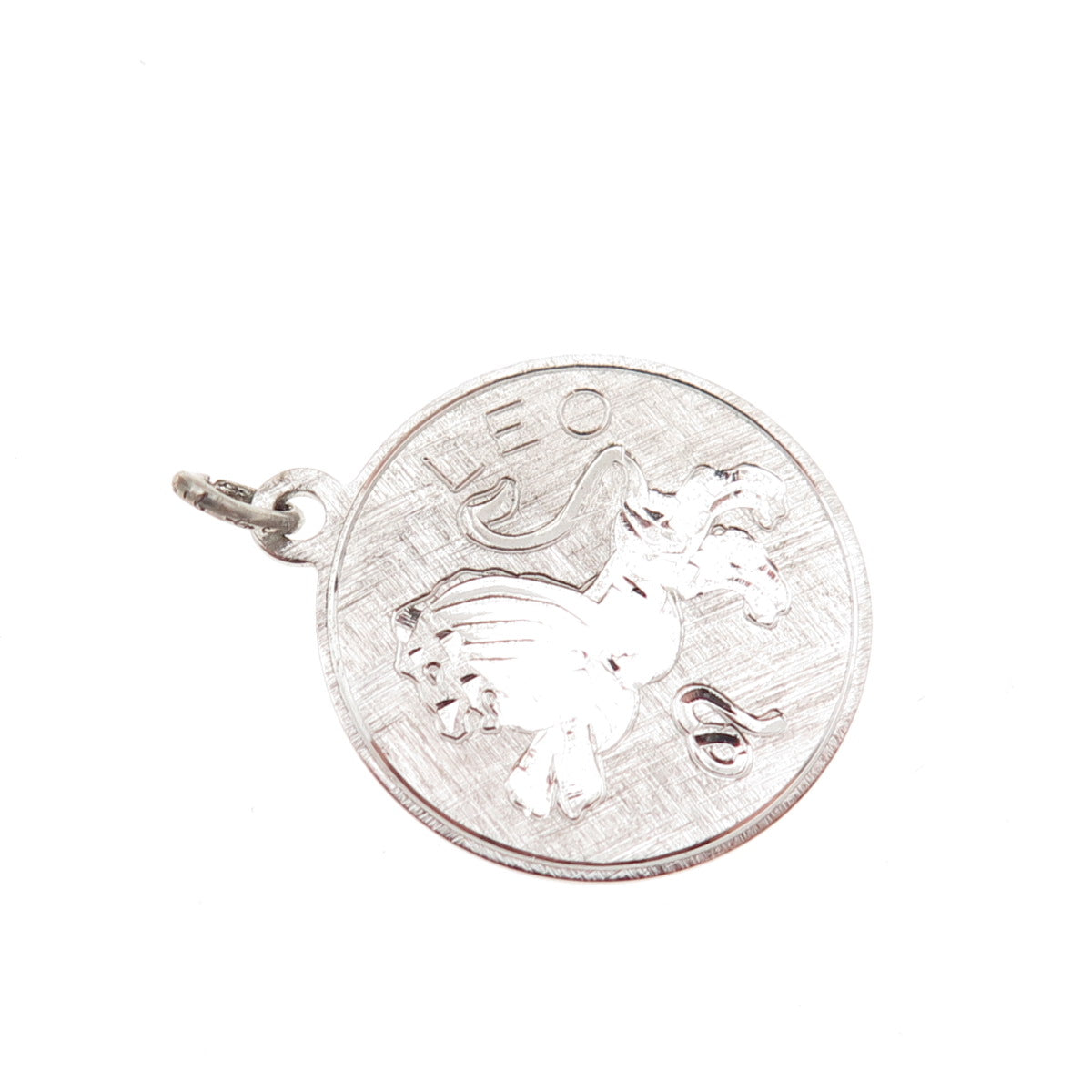 925 Sterling Silver Vintage Leo Zodiac Sign Charm Pendant
