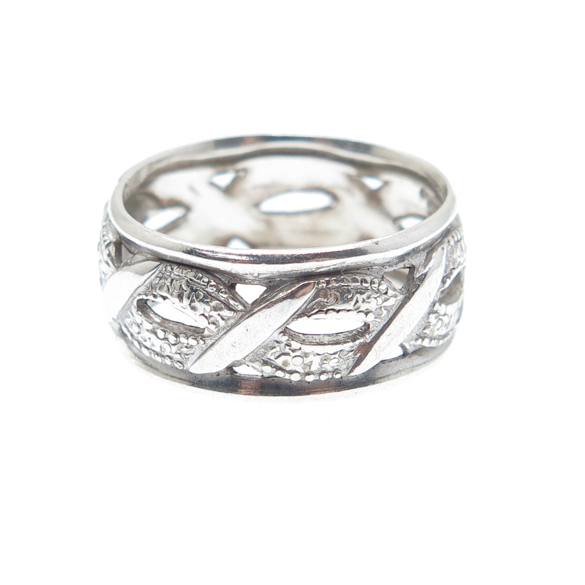 ESPO Joseph Esposito 925 Sterling Silver Vintage Woven Band Ring Size 5.25