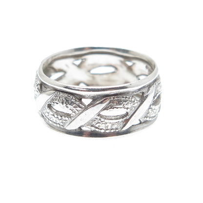 ESPO Joseph Esposito 925 Sterling Silver Vintage Woven Band Ring Size 5.25