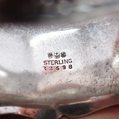 GORHAM Sterling Silver Antique 1906 Engraved Flower Oxidized Napkin Ring Holder