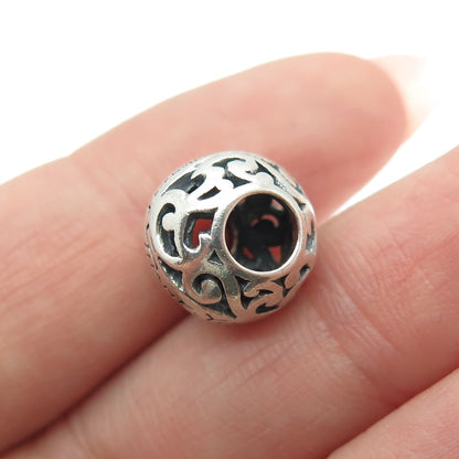 CHAMILIA 925 Sterling Silver "Thank You" Ornate Ball Bead Charm