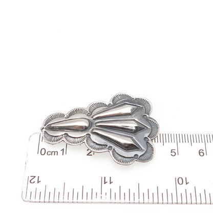 Old Pawn 925 Sterling Silver Vintage Southwestern Oxidized Tribal Charm Pendant