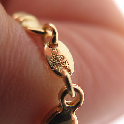 DASAN 925 Sterling Silver Gold Plated Italy Real Diamond Lariat Necklace 20-22"