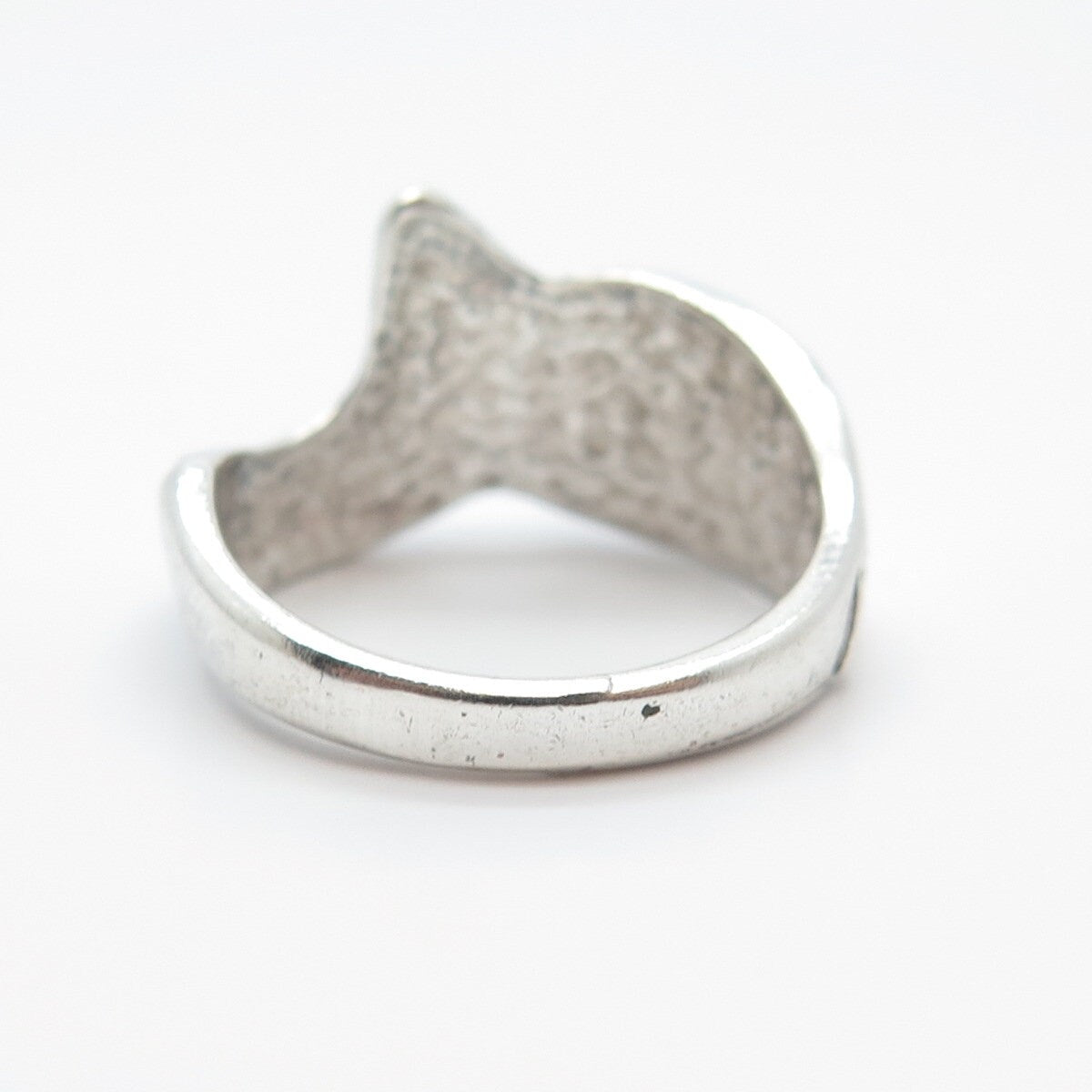 925 Sterling Silver Vintage Abstract Ring Size 6.75