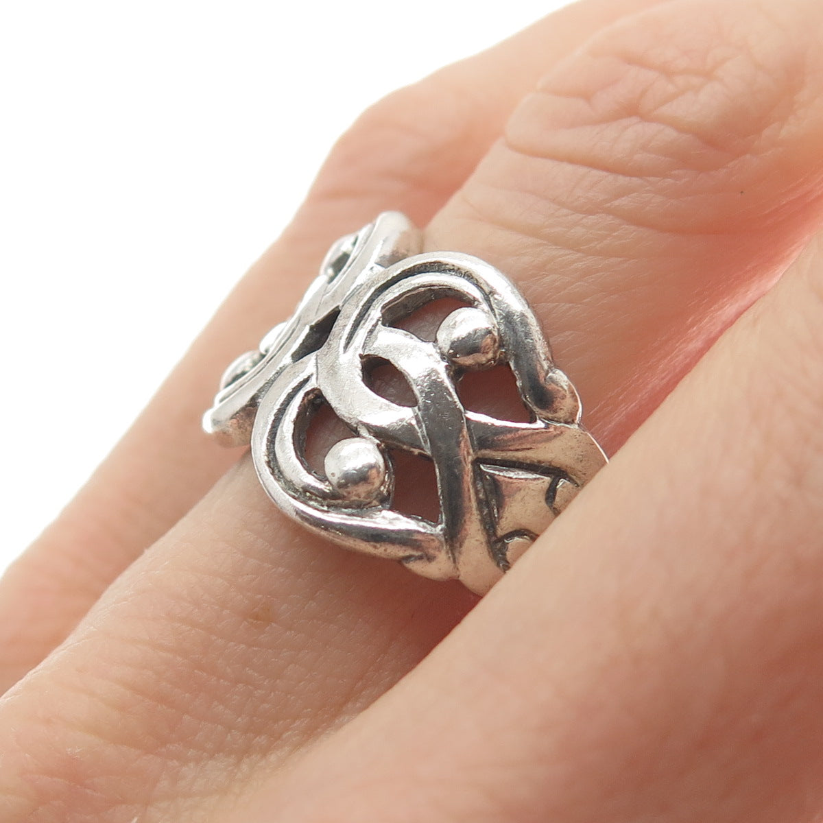 CHARLES WINSTON 925 Sterling Silver Vintage Celtic Ring Size 8