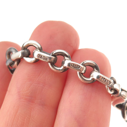 Tiffany & Co. 925 Sterling Silver Vintage Donut Chain Bracelet 7"