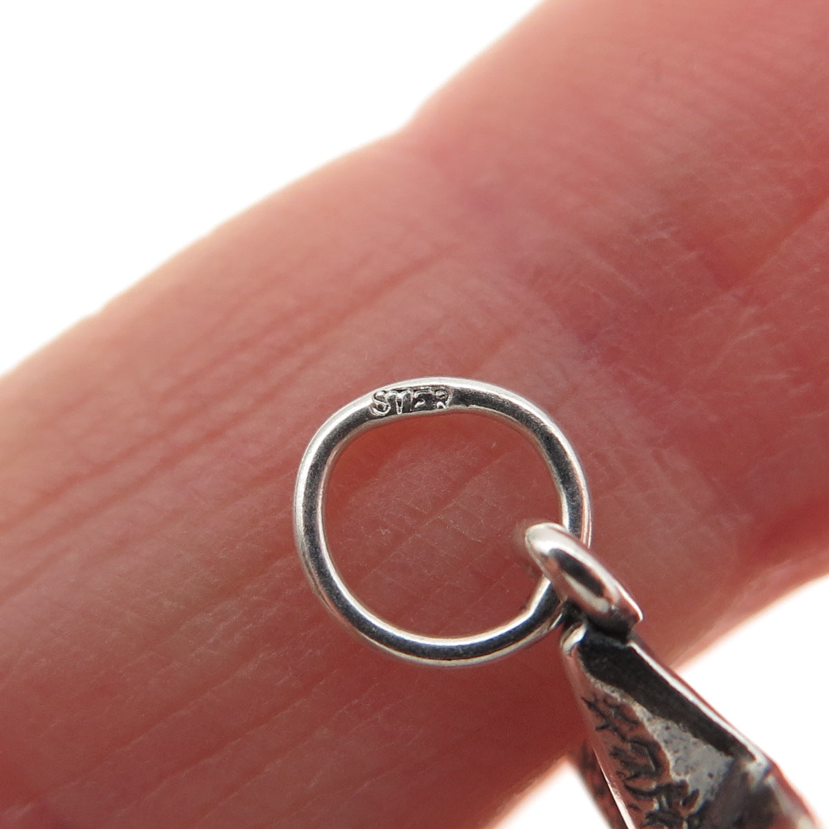 925 Sterling Silver Vintage Star Oxidized Mini Charm Pendant