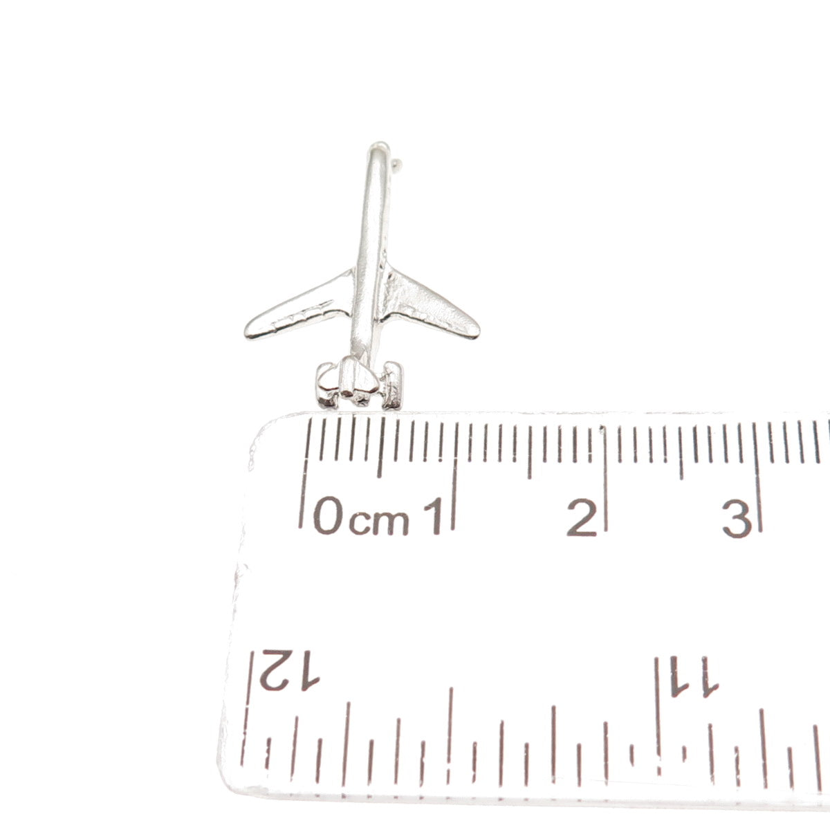 MAVO 925 Sterling Silver Vintage Airplane 3D Mini Slide Charm Pendant