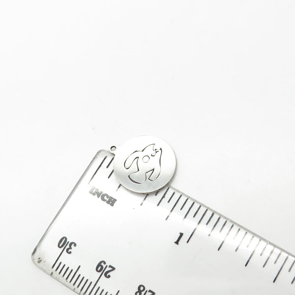 925 Sterling Silver USA Two In Town Piranha Fish Charm Pendant
