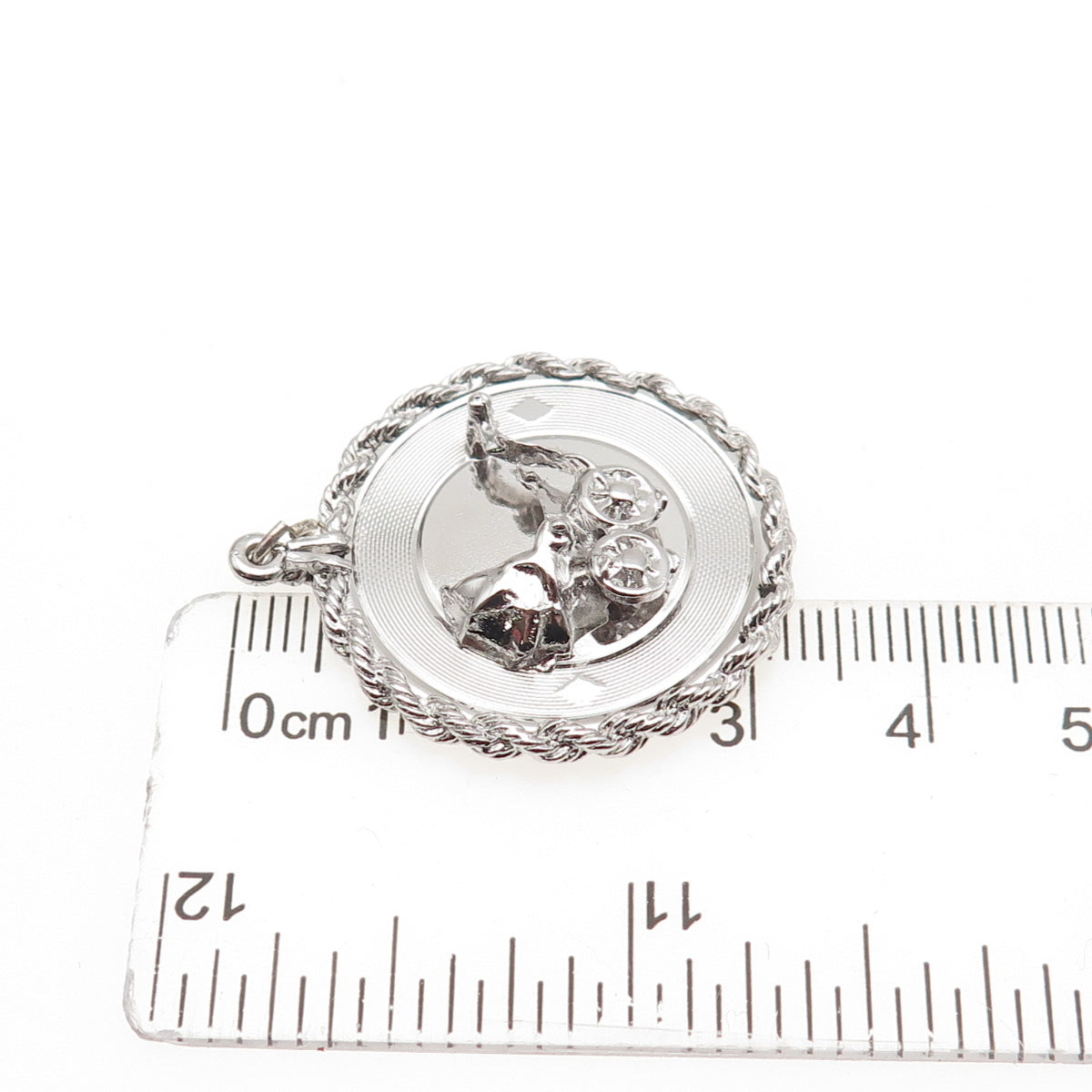 925 Sterling Silver Vintage Baby Stroller Charm Pendant
