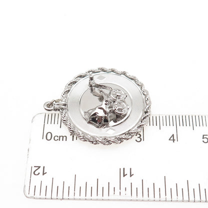 925 Sterling Silver Vintage Baby Stroller Charm Pendant