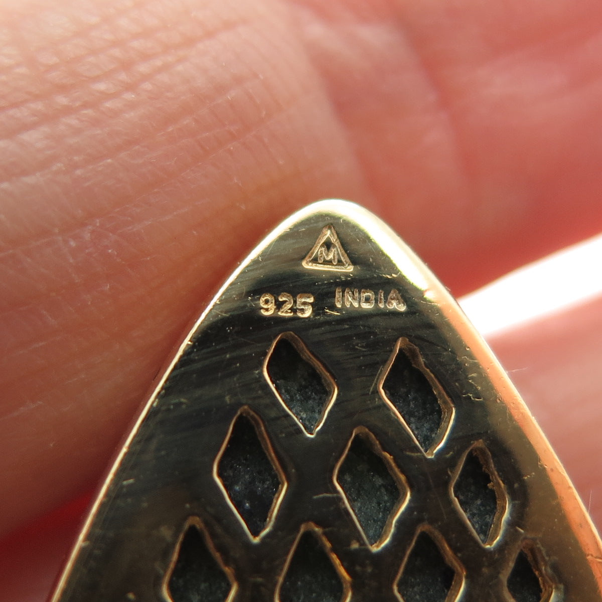 925 Sterling Silver Gold Plated Real Zoisite Ruby Statement Ring Size 6